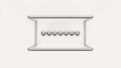 Newton's Cradle: Elegant Steel Minimalist Design. Office/Home Desk Decor (Newton Balls)